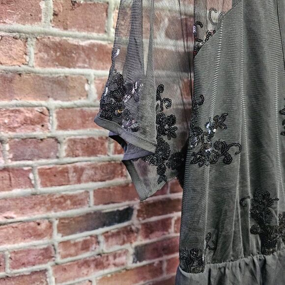 Women's PINUP FASHION Mesh Splicing Irregular Hem Dress 18W - Picture 4 of 6